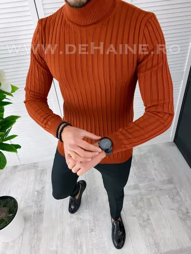 Helanca barbati slim fit caramiziu B2736 Y2